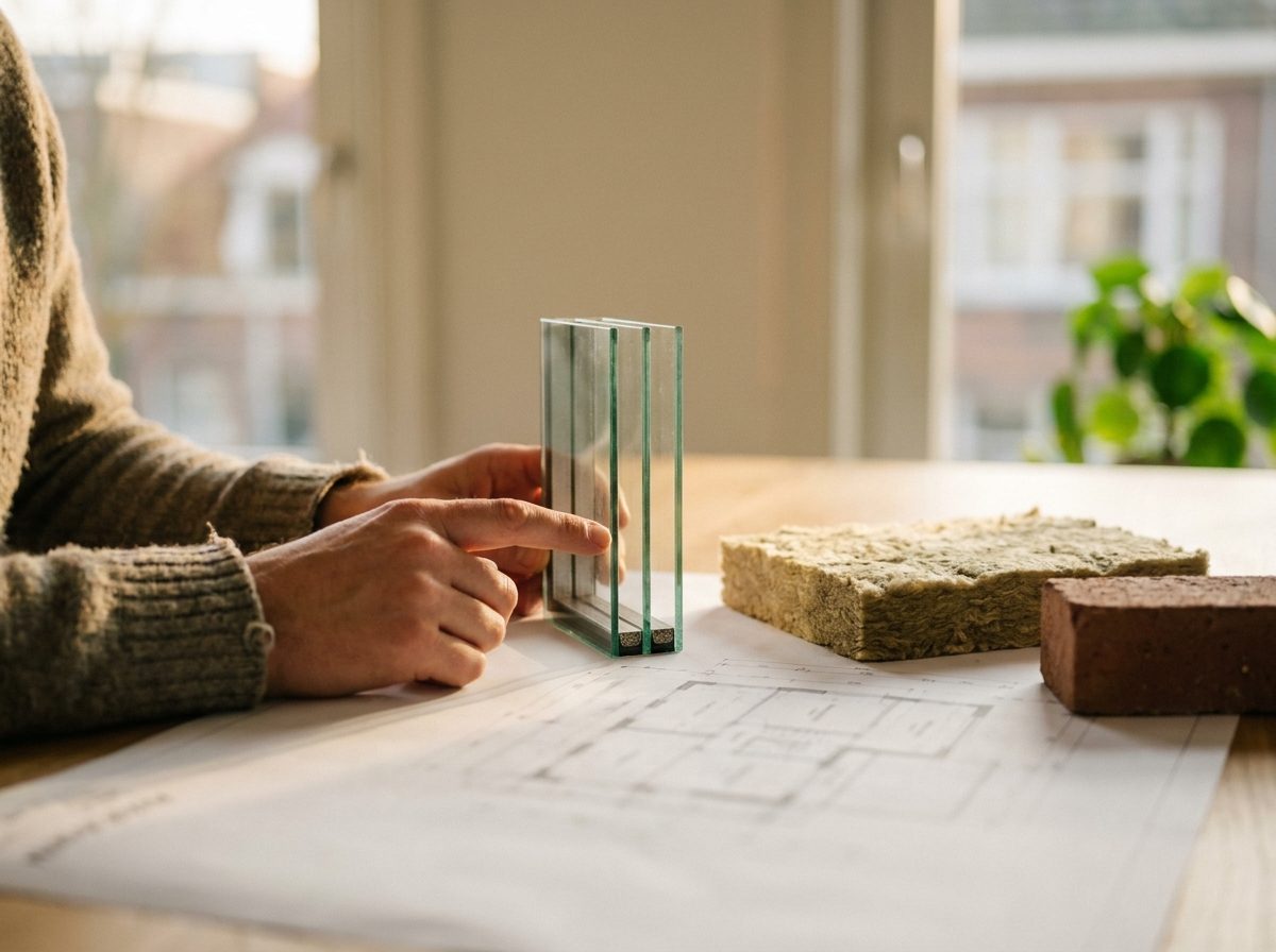 Monsters van isolatie, driedubbel glas en baksteen op een bouwtekening: keuzes om aan de BENG-eisen te voldoen