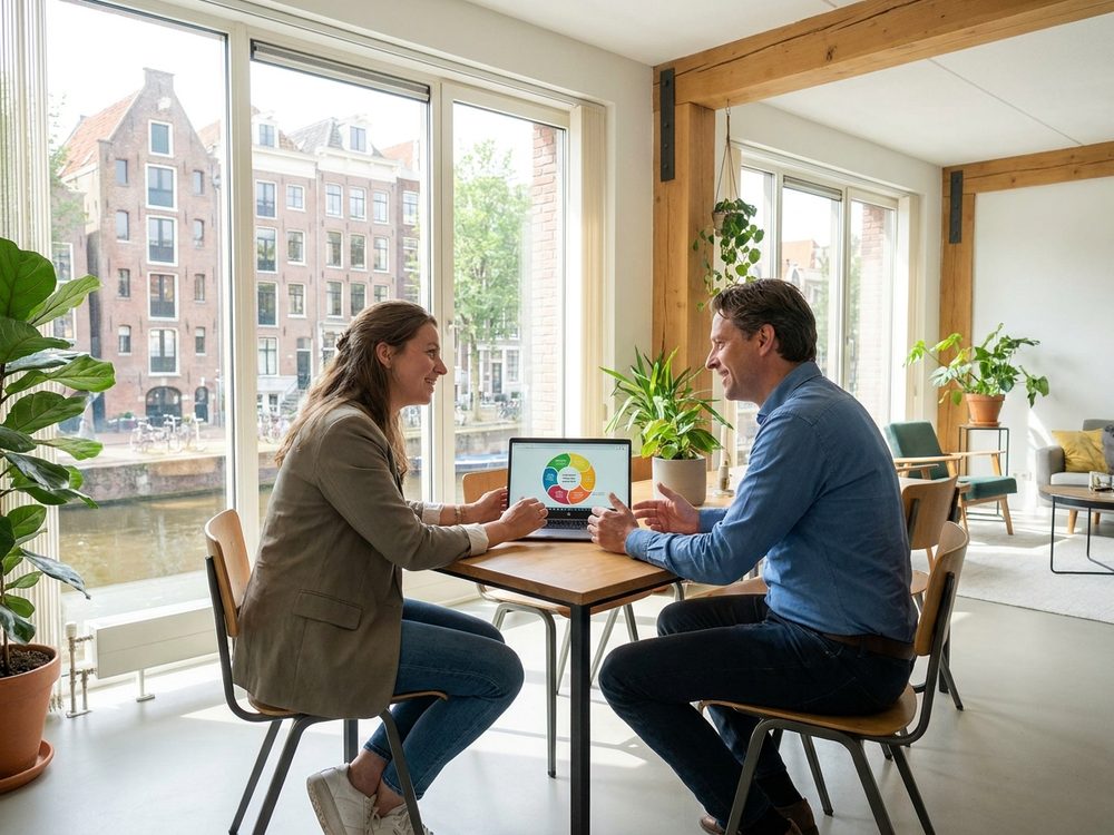 Overleg over het energielabel op kantoor