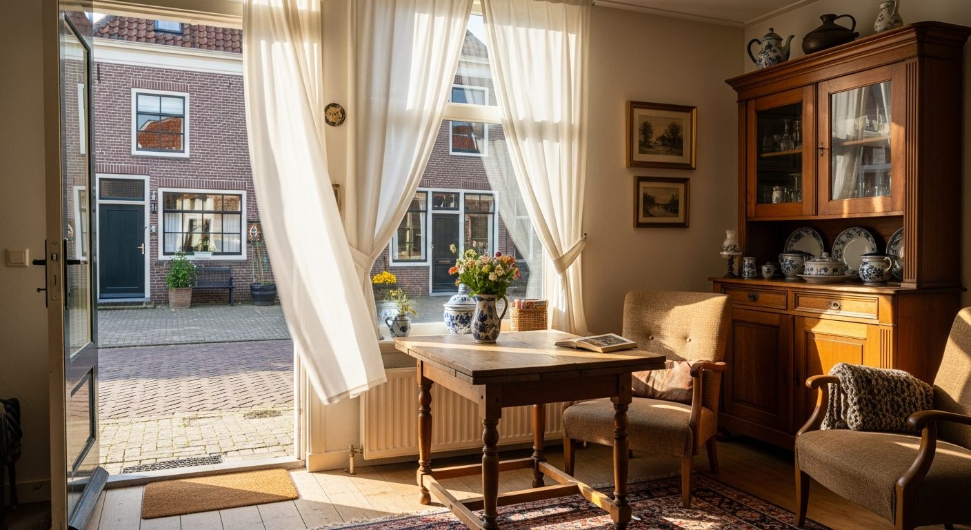 Open raam voor spuiventilatie in een woning — spuiventilatieberekening