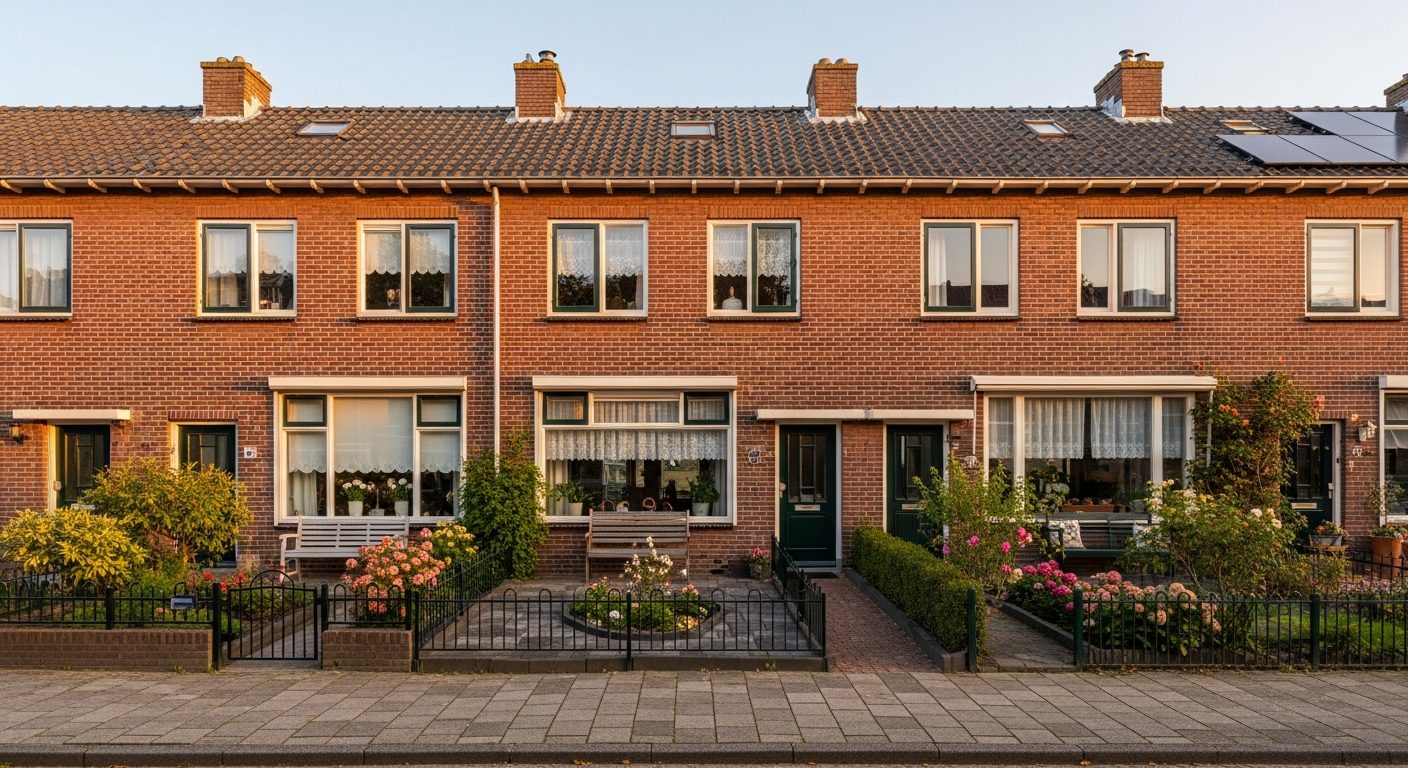 Nederlandse tussenwoning in een rij — energielabel tussenwoning
