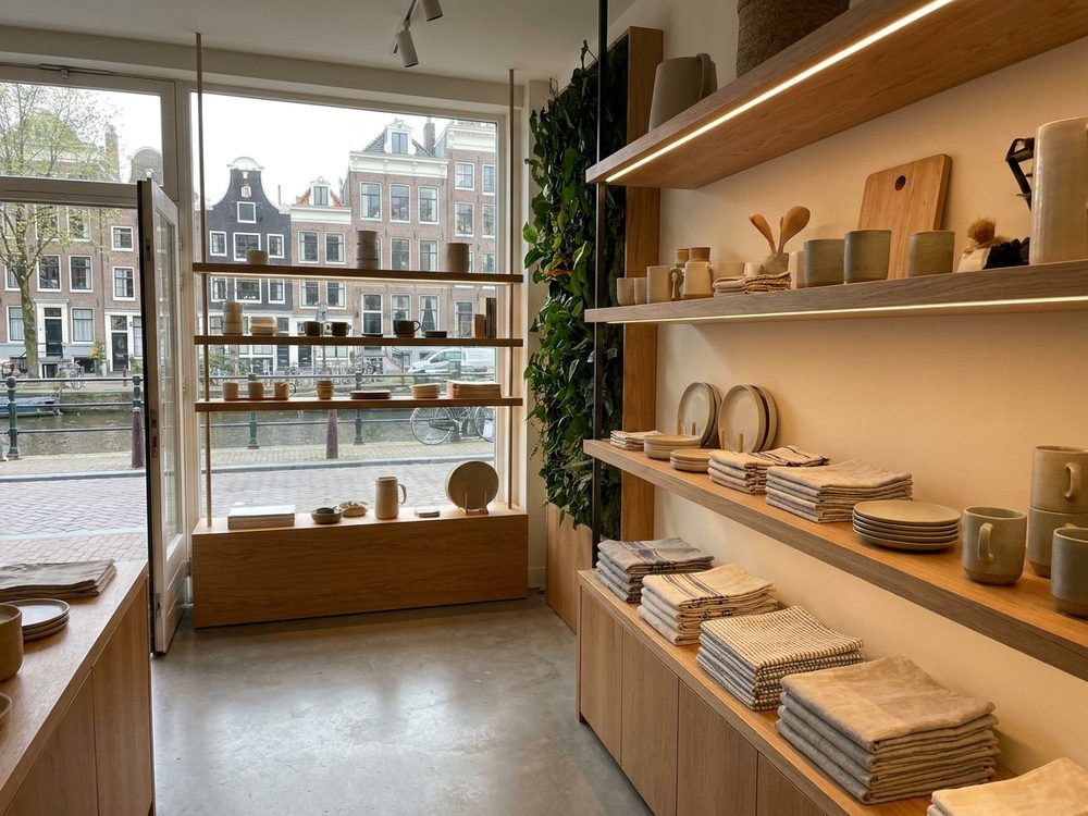 Energiezuinig winkelinterieur met LED-verlichting